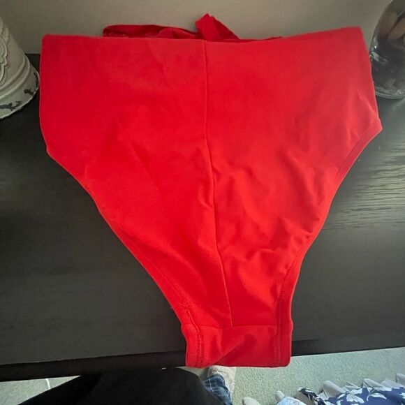 Sexy Red One Piece Bathing Suit - Picture 4 of 8